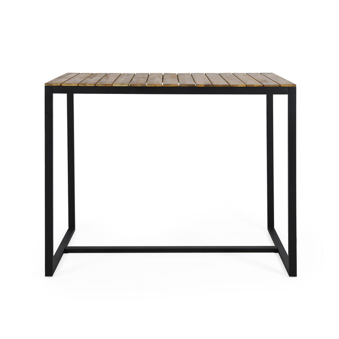 Ernesto - Outdoor Industrial Acacia Wood Bar Table