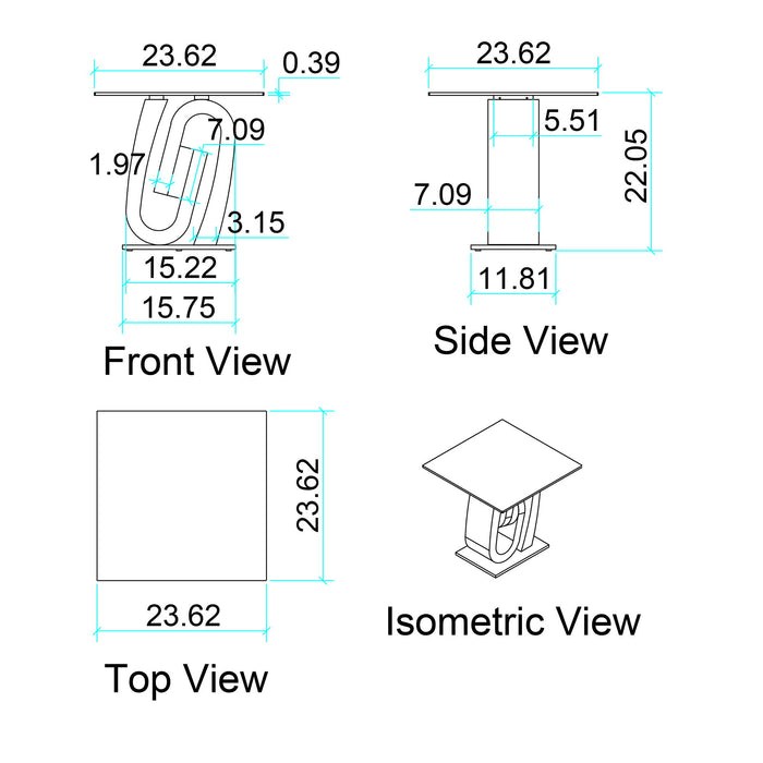 Chase - End Table Contemporary Design