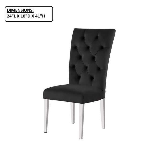 Modern Upholstered Tufted Dining Chair (Set of 2)
