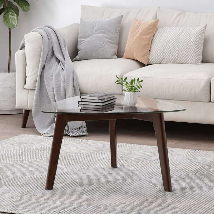 Modern Coffee Table With Wood Construction And Compact Design