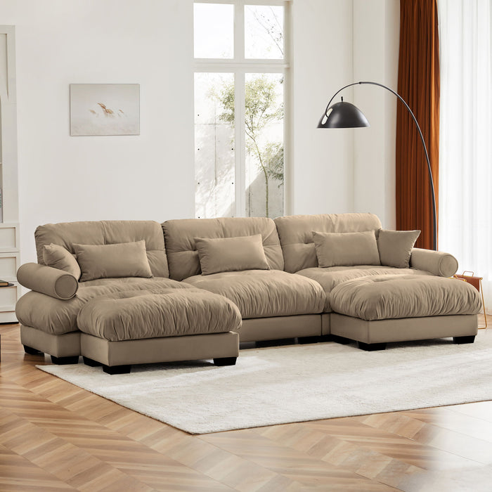 Super Comfort Oversized Modular Sectional Sofa With Movable Ottoman