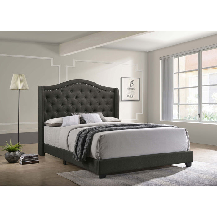 Maassluis - Bed With Button Tufted Headboard