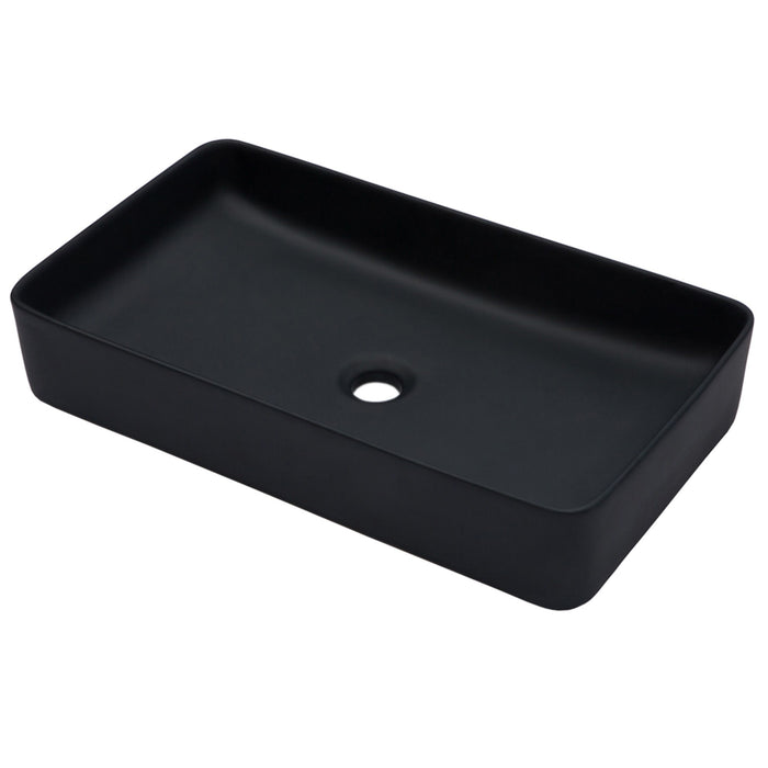 Modern Ceramic Rectangular Bathroom Vessel Sink With European Design