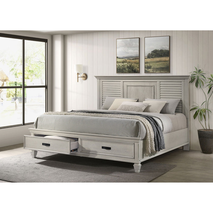 Capistrano - Eastern King Bed With 2 Drawers - White