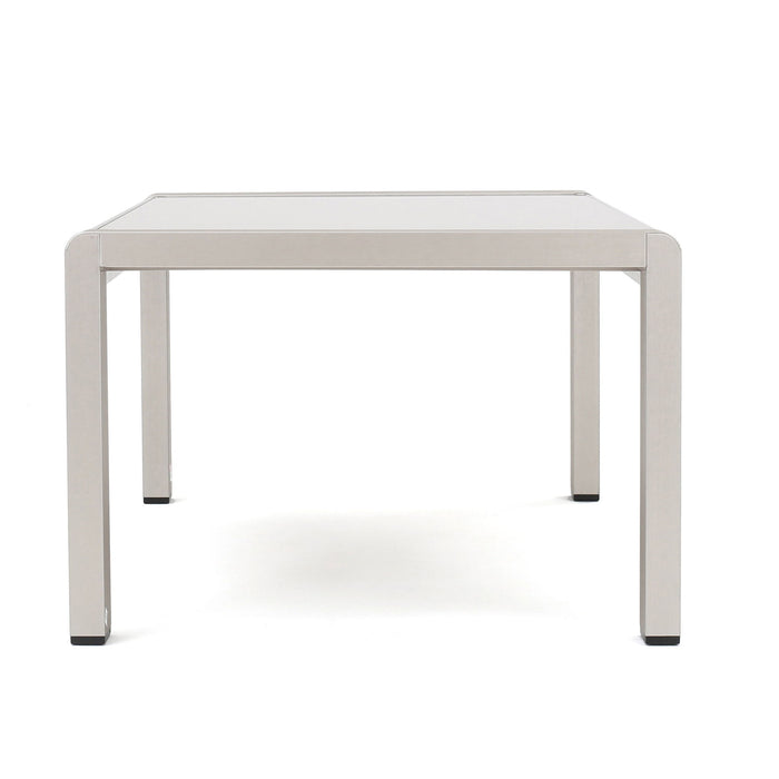 Outdoor Coffee Table Aluminum And Glass