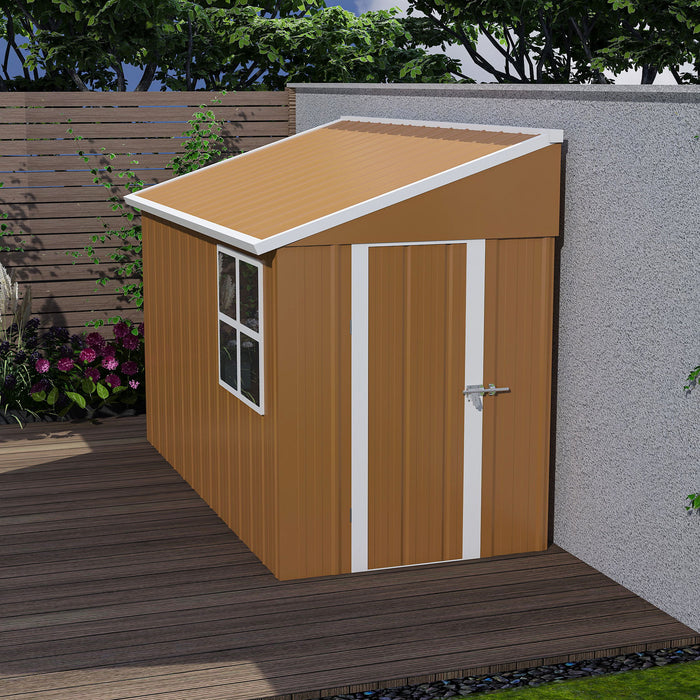Heavy Duty Storage Shed With Double Doors And Ventilation Weatherproof Outdoor Garden Shed - Brown