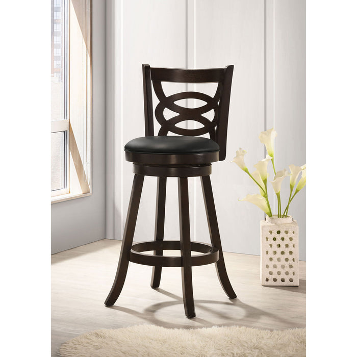 Swivel Bar Stool (Set of 2) - Black