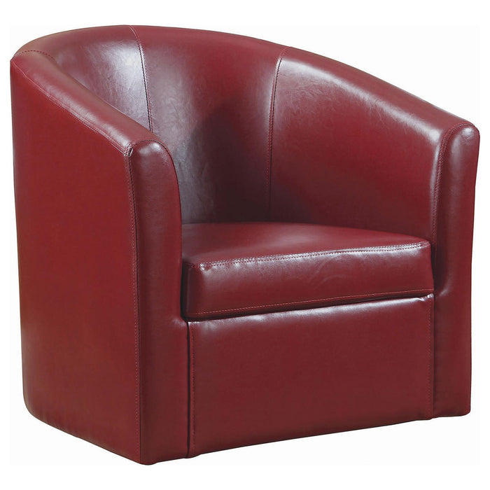 Swivel Armchair With Barrel-Back Design