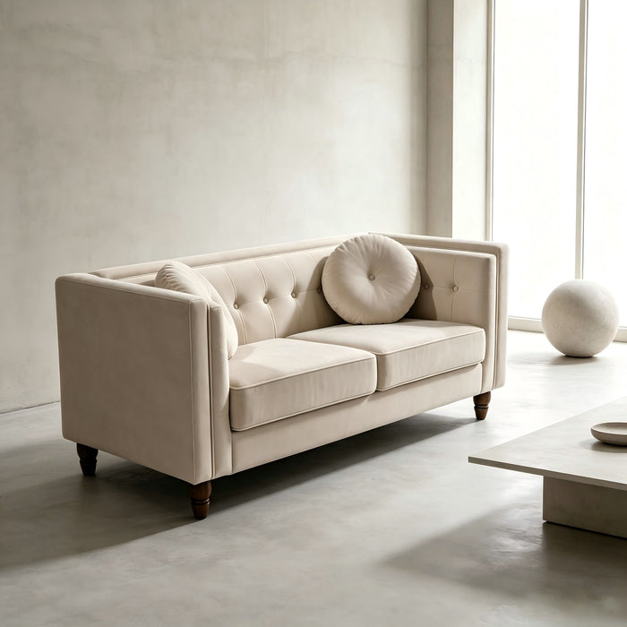 Chesterfield Loveseat 2 Seater Couch For Living Room