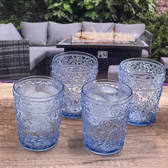 Paisley Acrylic Glasses Drinking (Set of 4)