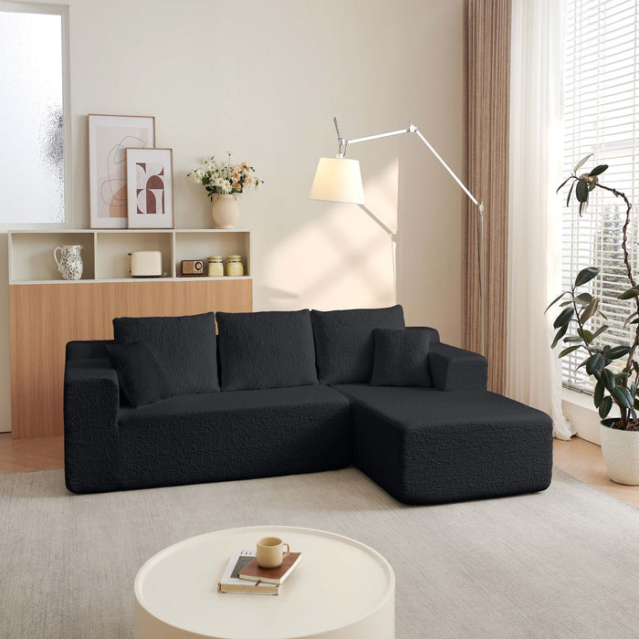 Modular Cloud Sectional Couch With L Shape Chaise, Deep Seat