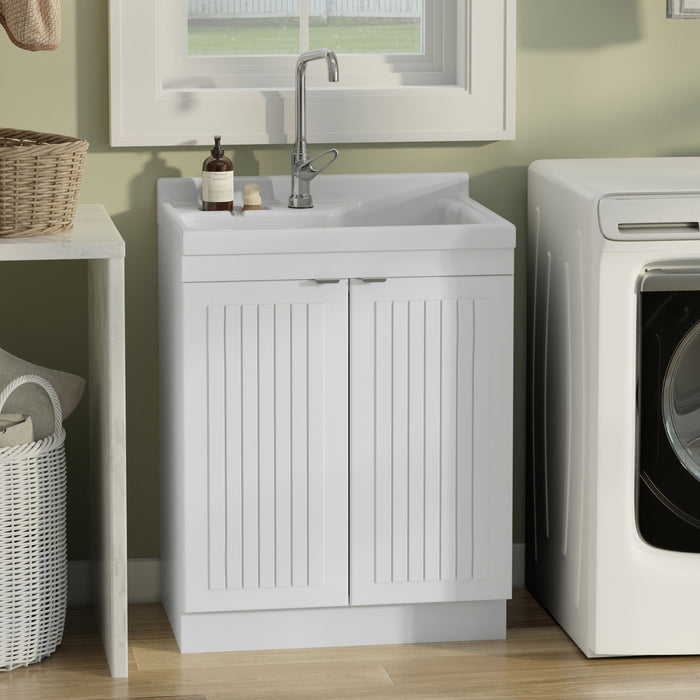Murphy - Laundry Cabinet & Faucet And Stainless Steel Sink