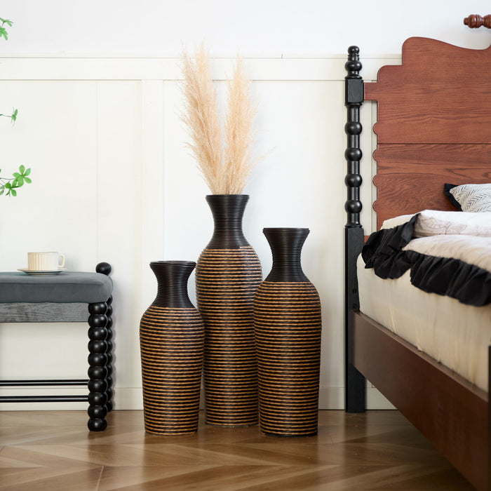 Classic And Neat Floor Vase, High Independent Flower Stand (Set of 3)