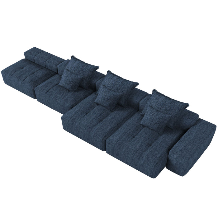 Modern Oversized Diy Combination Modular Sectional Sofa With Pillows