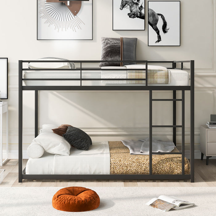 Metal Bunk Bed, Low Bunk Bed With Ladder