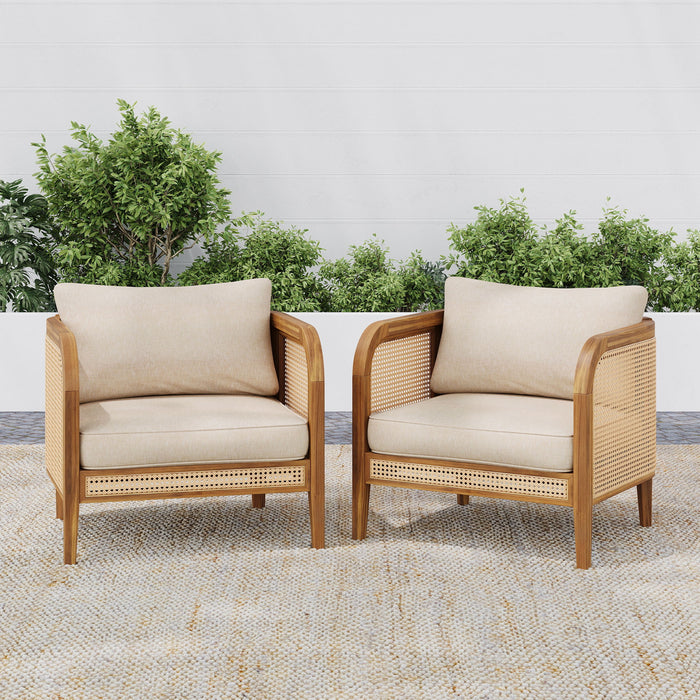 Kirkby - Bohemian Outdoor Patio Cushioned Arm Chair