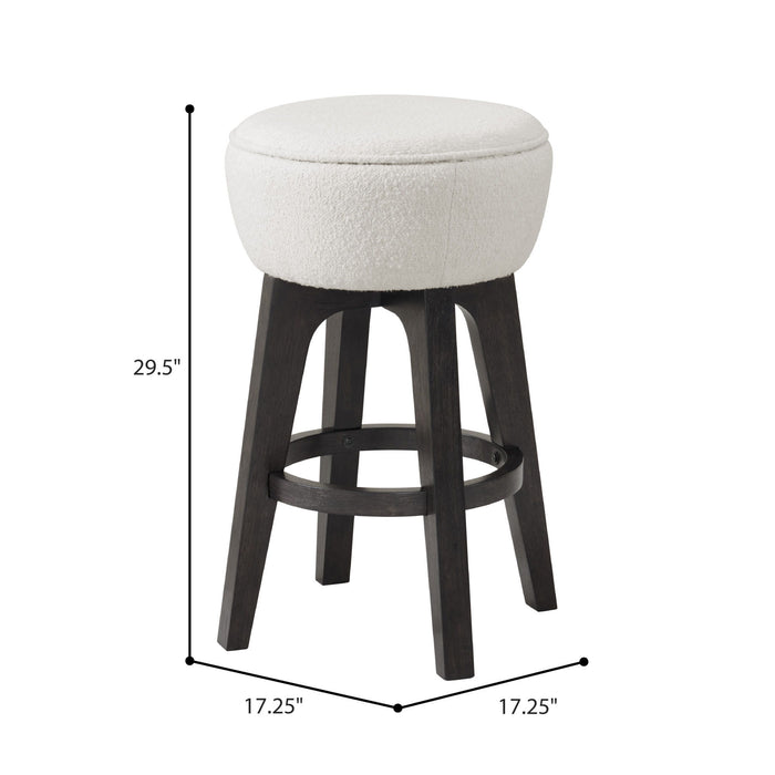 Backless Bar Stools With Soft Cushion (Set of 2) - Brown
