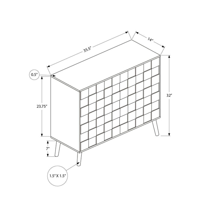 Accent Chest, Storage Cabinet With Adjustable Shelf - Walnut