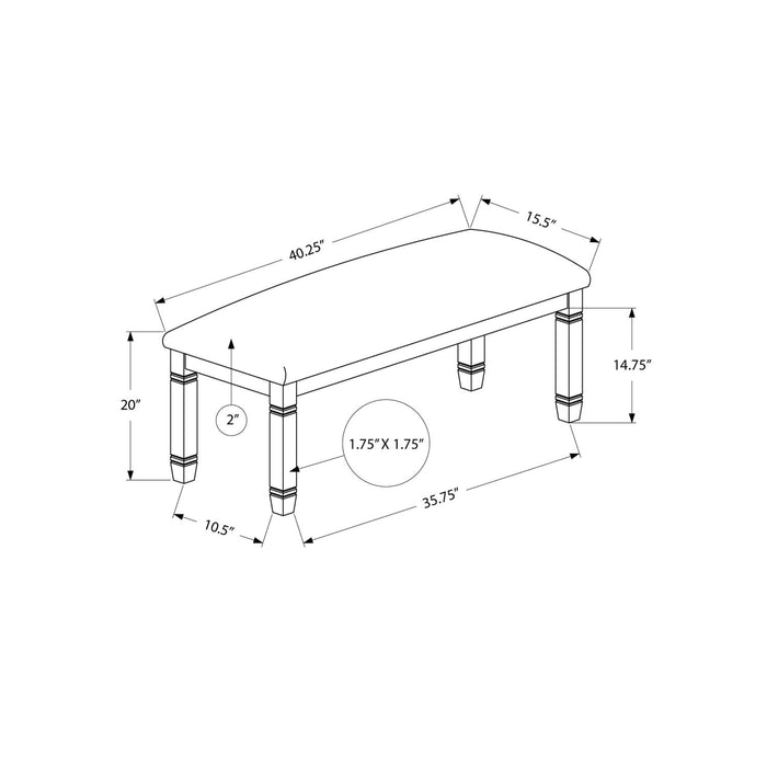Upholstered Bench With Solid Legs