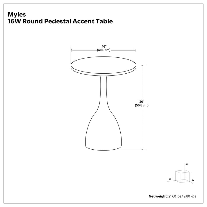 Myles - Side Table - Black