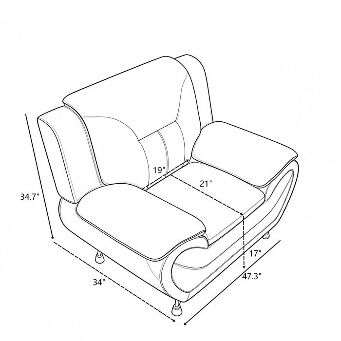 3 Piece Sofa Set, Upholstered Furniture For Living Room Apartment - Camel