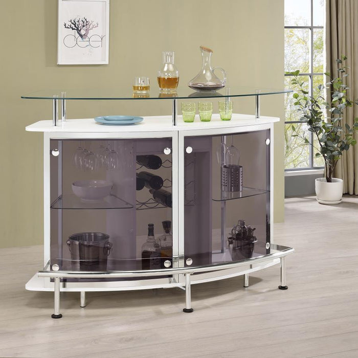Gideon - Curved Glass Top Home Cabinet
