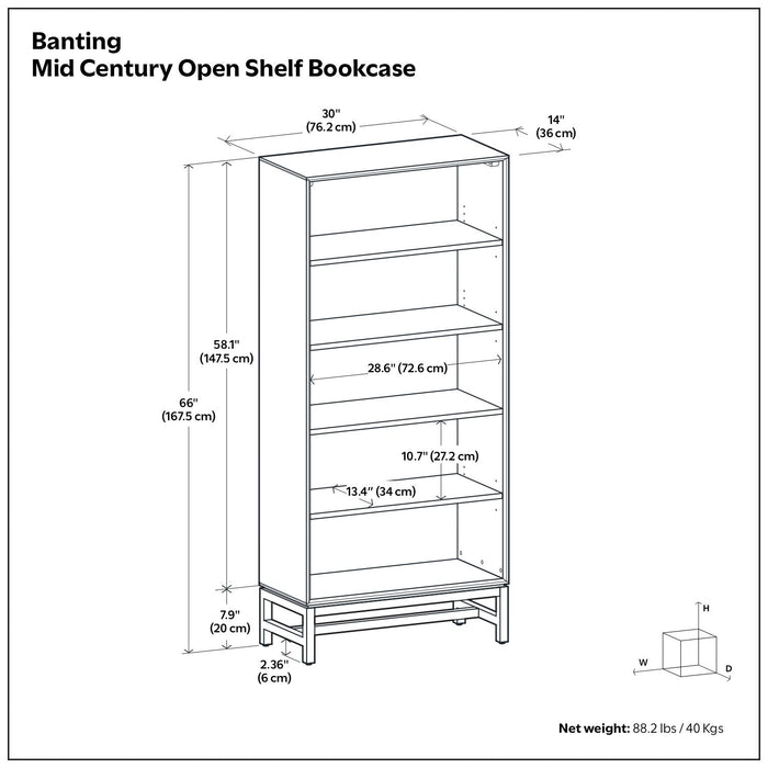 Banting - Mid Century Bookcase, Handcrafted
