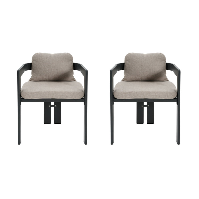 Pula - Patio Outdoor Aluminum Dining Chair (Set of 2)