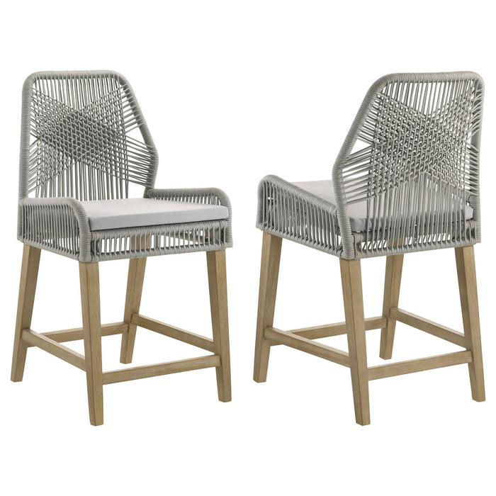 Counter Height Stools (Set of 2) - Gray - Rope