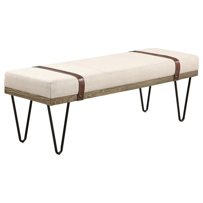 Karis - Upholstered Accent Bench - Beige