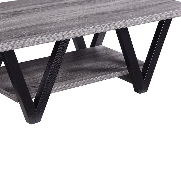 Angled Leg Coffee Table - Gray