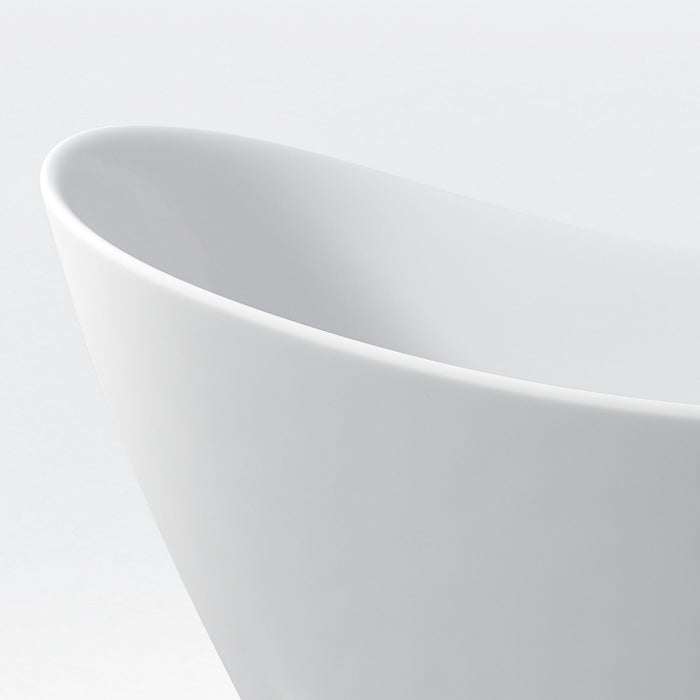 Freestanding Tub With Overflow And Pop Up Drain, Ergonomic Design