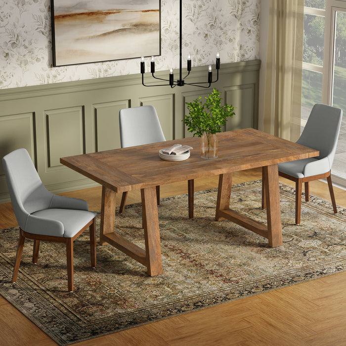Whitley - Dining Table In Burnt Wax - Brown