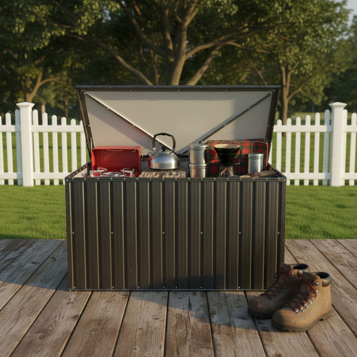 Out Door Metal Storage Box Store Medium - Black