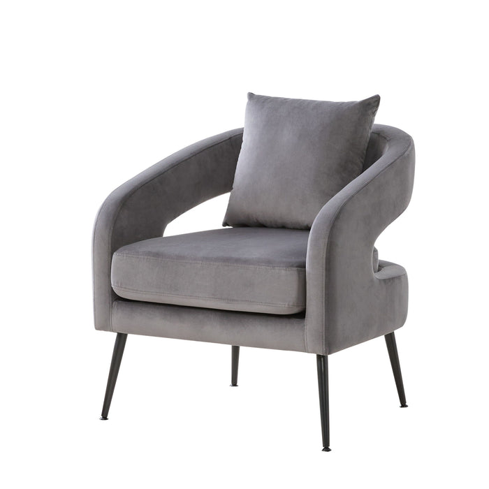 Open Back Accent Chair, Round Sofa Lounge Armchair