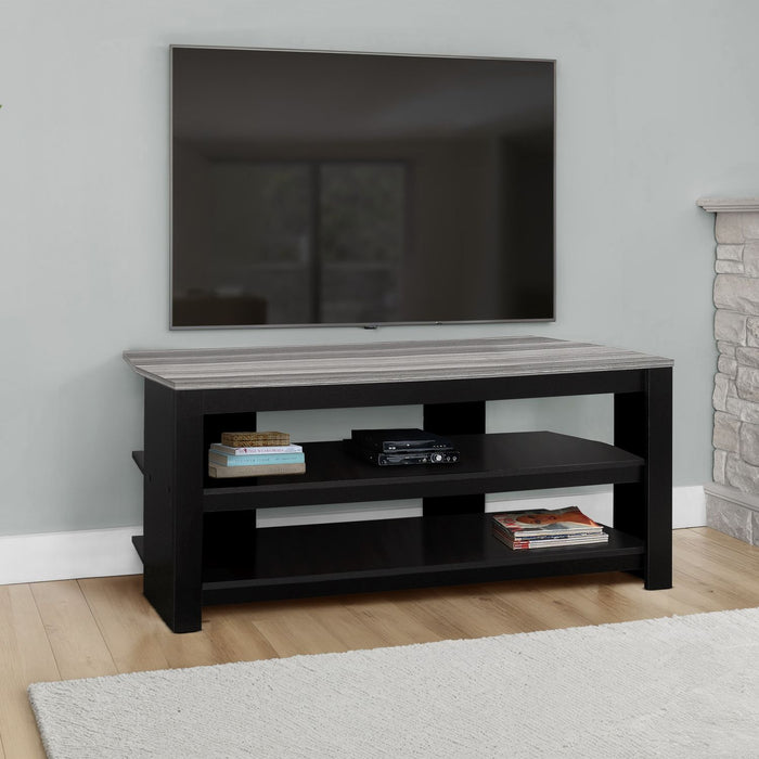 TV Stand, Console, Media Entertainment Center, 3 Storage Shelves