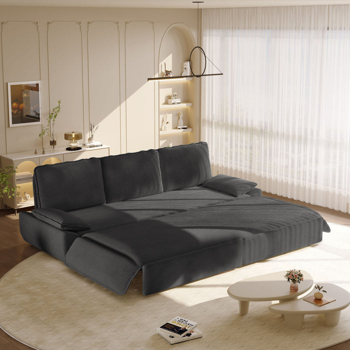 King Size Pull Out Sofa Bed, 3 In 1 Convertible Multifunctional