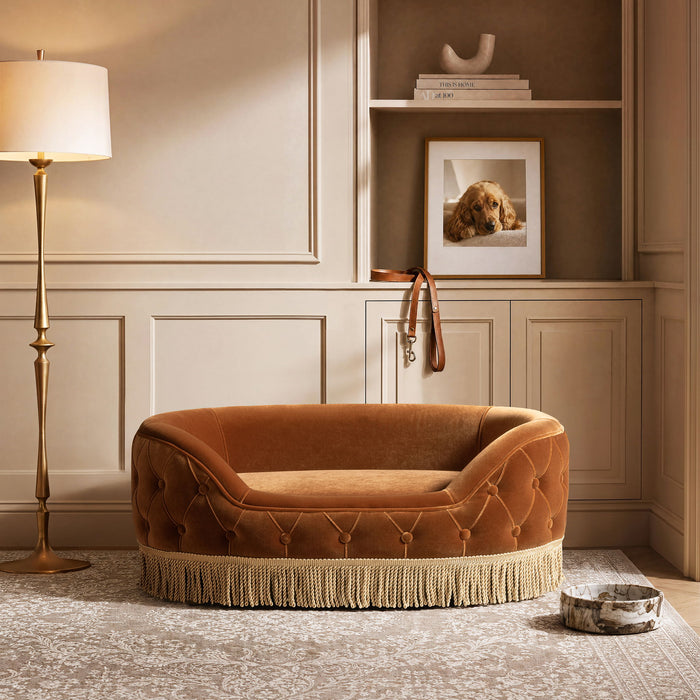 Monroe - Dog Sofa Bed - Burnt Orange