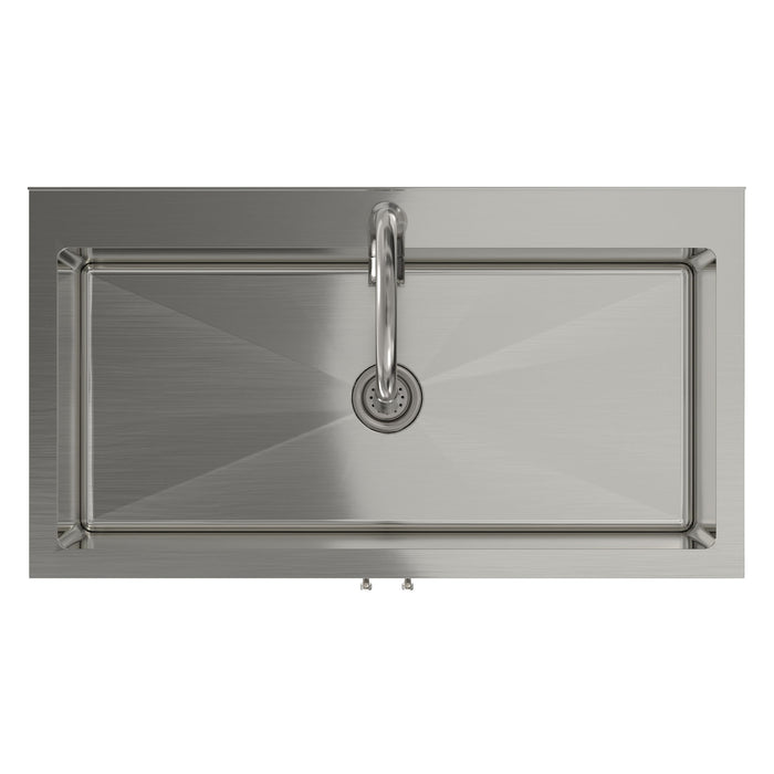 Reed - Deluxe Laundry Cabinet With Pull-Out Faucet And Stainless Steel Sink