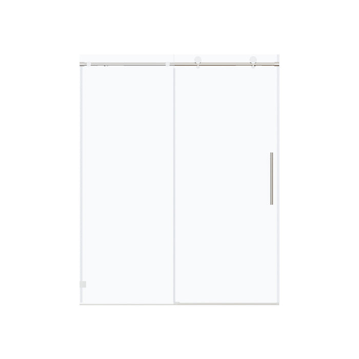 Frameless Single Sliding Soft Close Shower Doors, 5 / 16" Sgcc Tempered Glass - Chrome