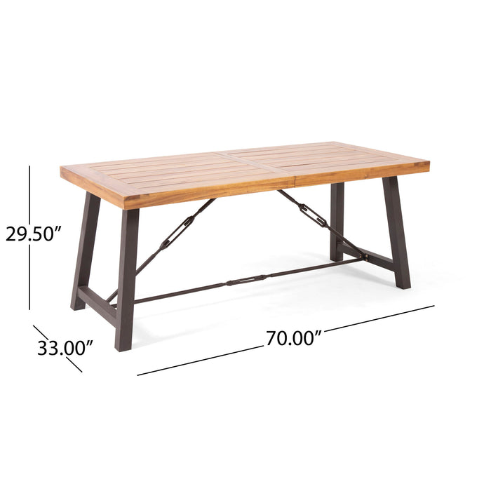 Catriona - 3 Piece Wood Outdoor Dining Set - Teak