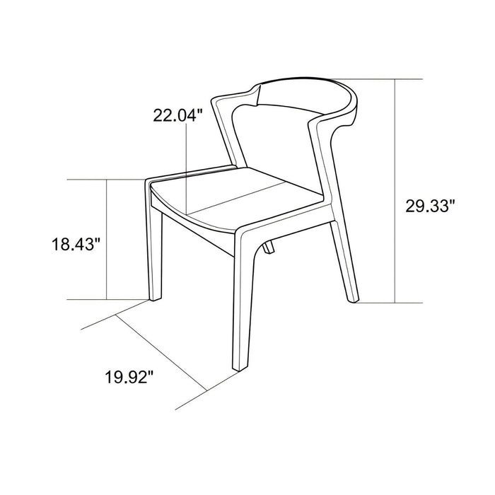Dakota - Mid-Century Modern Velvet Dining Chair (Set of 2)