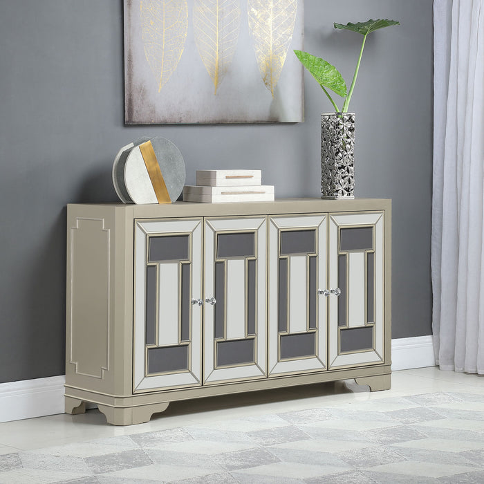 Adriane - 4 Door Accent Cabinet - Champagne