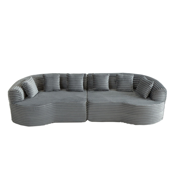 Sectional Sofa, Oversized 4 Seater With Deep Seat Design