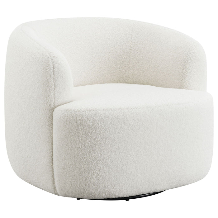 Denae - Upholstered Swivel Chair - Ivory