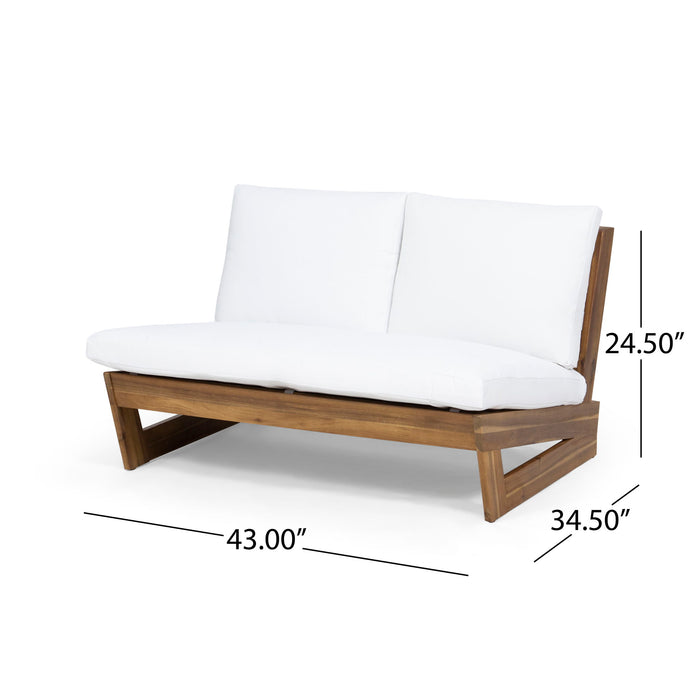 Outdoor Loveseat With Cushions - Teak