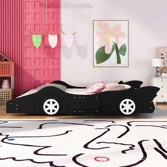 Race Car Shaped Platform Bed & Wheels