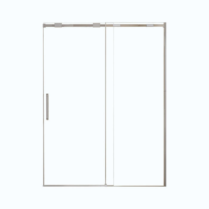 Semi-Frame Single Sliding Shower Door With Clear Tempered Glass