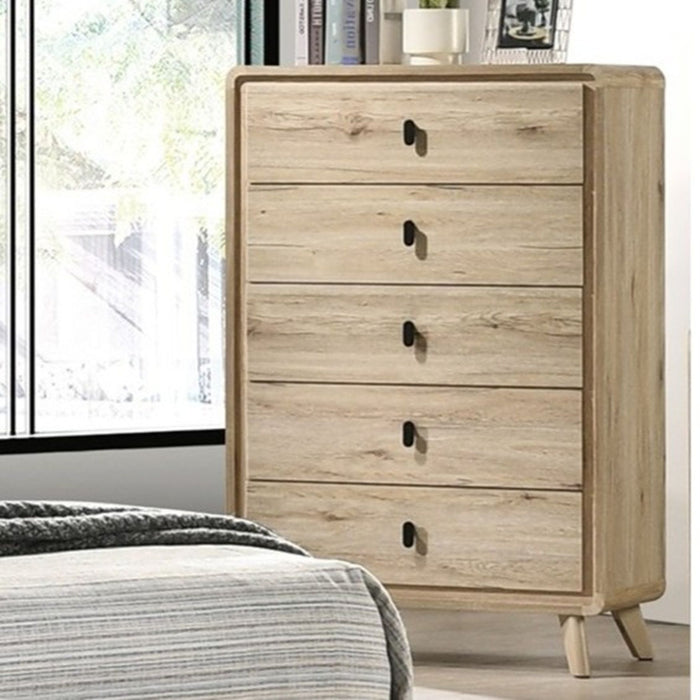 Chest With 5 Drawers - Beige