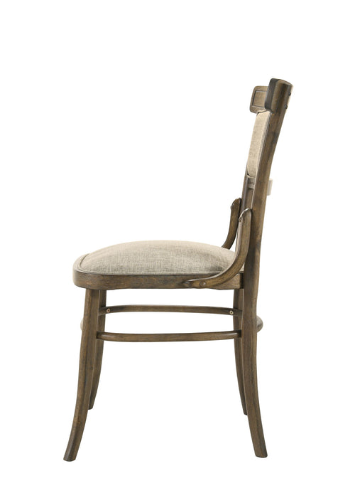 Bistro - Wide Dining Chair With Cushion (Set of 2) - Vintage Walnut